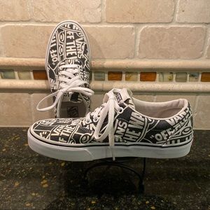 Vans Off The Wall Sneakers Mens Black and White Size 7